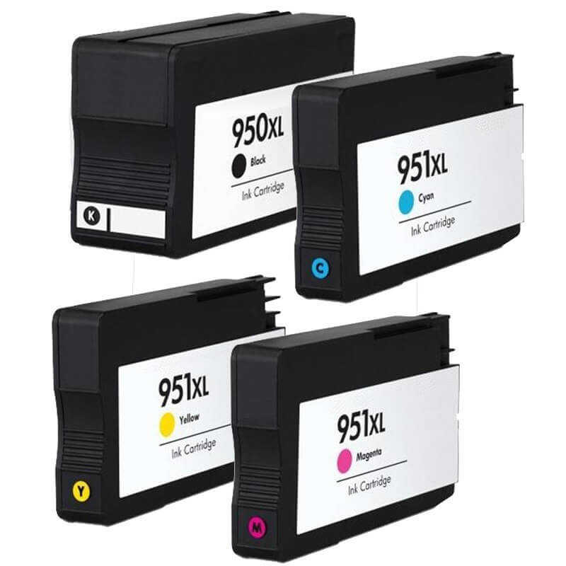 Compatible HP 950XL/951XL set of 4 Ink Cartridges Black/Cyan/Magenta/Yellow